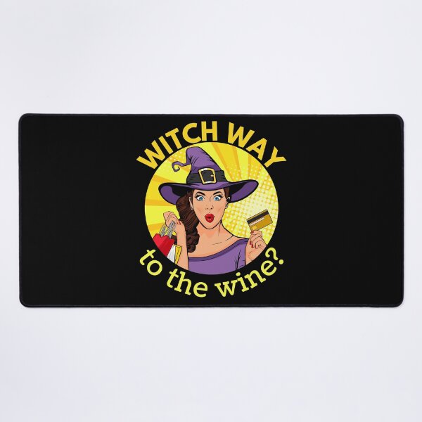 Item preview, Witch way to the wine? Funny Halloween wine drinking witch design. designed and sold by HROC.