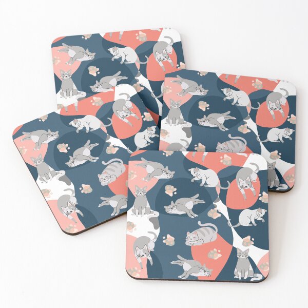 Item preview, Aesthetic cute cats pattern designed and sold by sheeshStore.