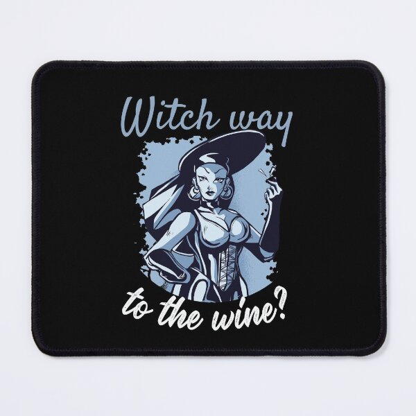 Item preview, Witch way to the wine? Funny sexy Halloween wine drinking witch design. designed and sold by HROC.
