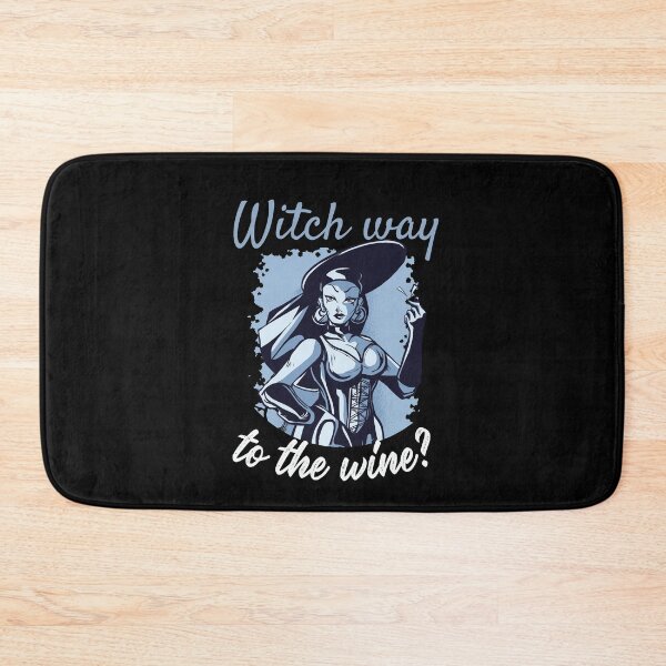 Item preview, Witch way to the wine? Funny sexy Halloween wine drinking witch design. designed and sold by HROC.