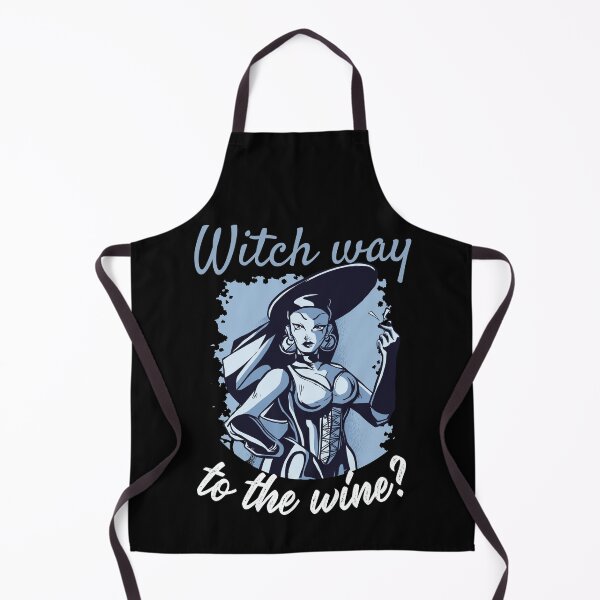 Item preview, Witch way to the wine? Funny sexy Halloween wine drinking witch design. designed and sold by HROC.