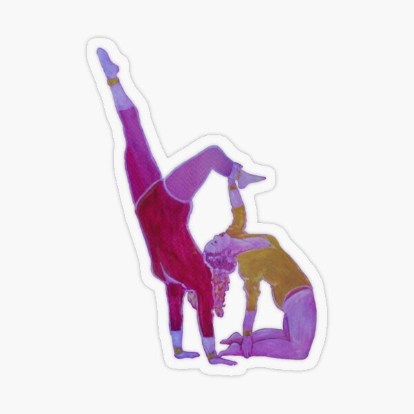 Acrobacia Pegatina transparente