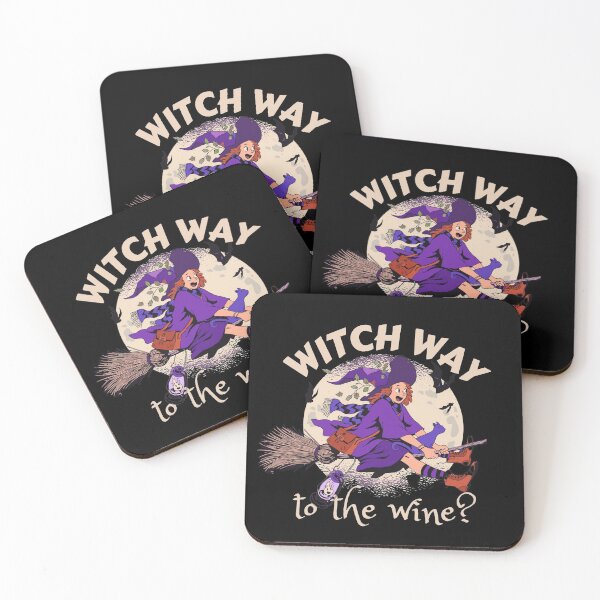 Item preview, Witch way to the wine? Funny Halloween wine drinking witch design. designed and sold by HROC.