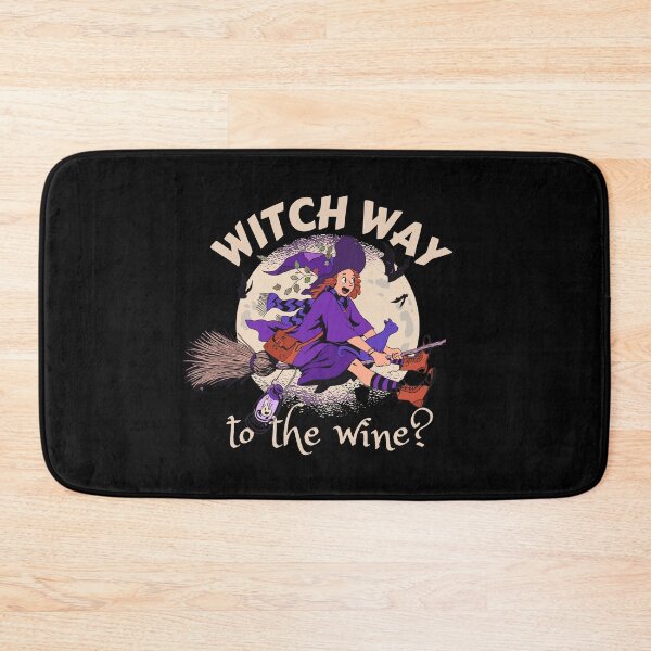 Item preview, Witch way to the wine? Funny Halloween wine drinking witch design. designed and sold by HROC.