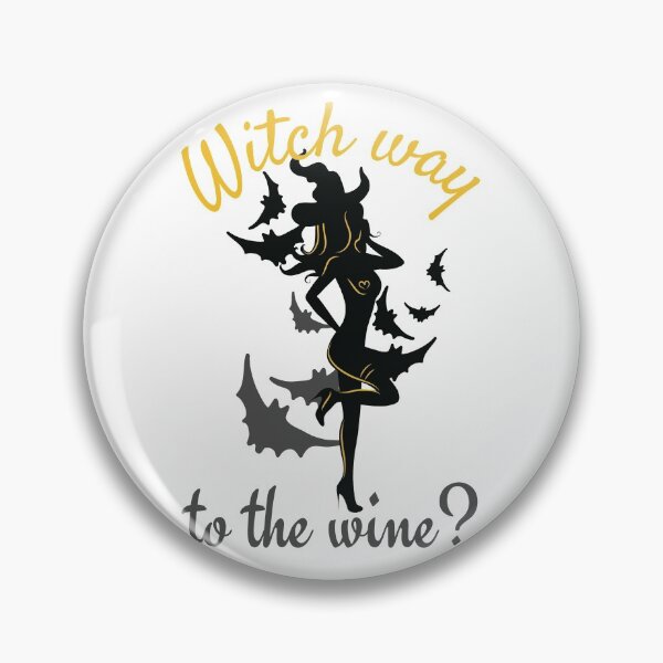 Item preview, Witch way to the wine? Funny Halloween wine drinking witch design. designed and sold by HROC.