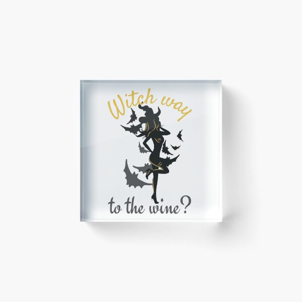 Item preview, Witch way to the wine? Funny Halloween wine drinking witch design. designed and sold by HROC.