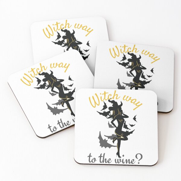Item preview, Witch way to the wine? Funny Halloween wine drinking witch design. designed and sold by HROC.