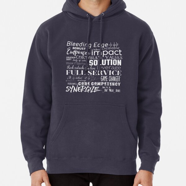 Corporate Buzzwords Business Jargon Typography Art Pullover Hoodie
