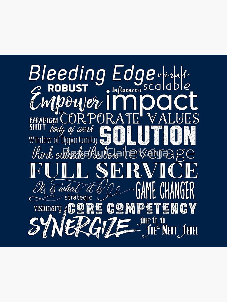 Corporate Buzzwords Business Jargon Typography Art by beverlyclaire