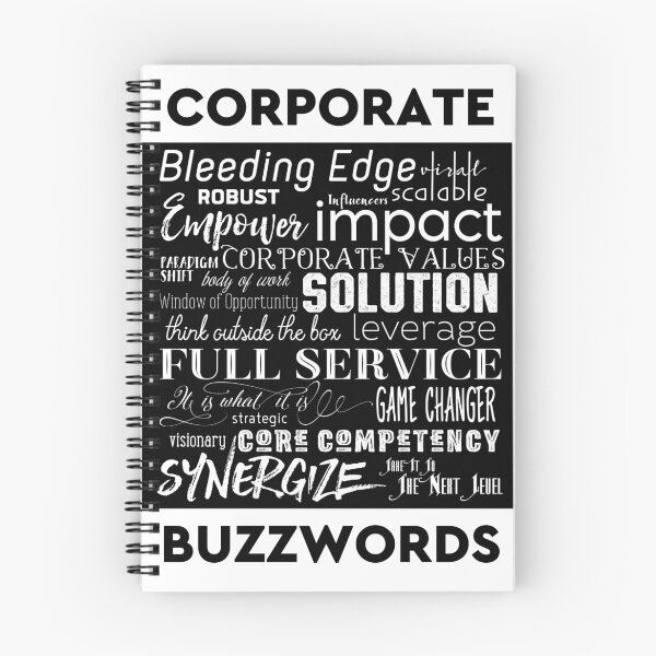 Item preview, Corporate Buzzwords Business Jargon Typography Art designed and sold by Beverly Claire Kaiya.
