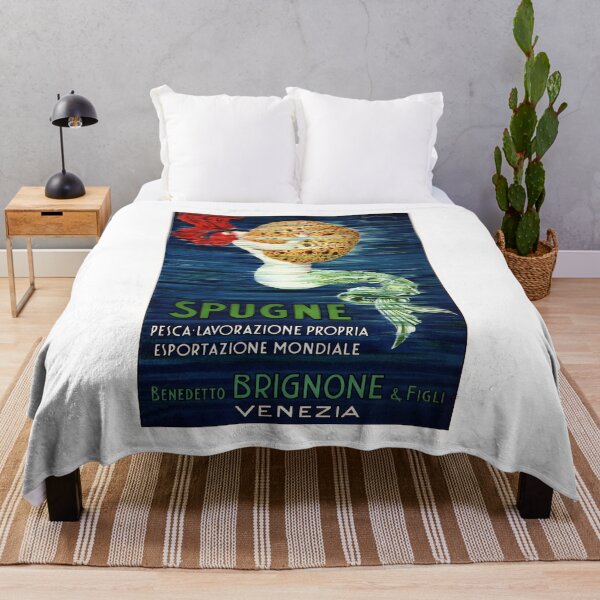 Item preview, 1920 ITALY Mermaid With Sponge Advertising Poster designed and sold by retrographics.