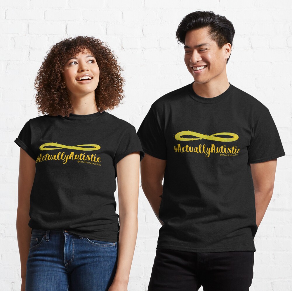The Articulate Autistic Gold Infinity Logo Classic T-Shirt