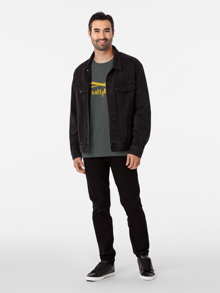 Alternate view of The Articulate Autistic Gold Infinity Logo Premium T-Shirt