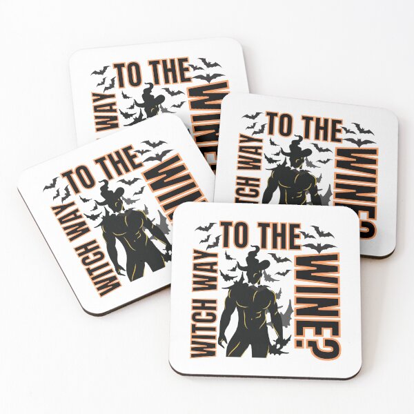 Item preview, Witch way to the wine? Funny Halloween wine drinking witch design. designed and sold by HROC.
