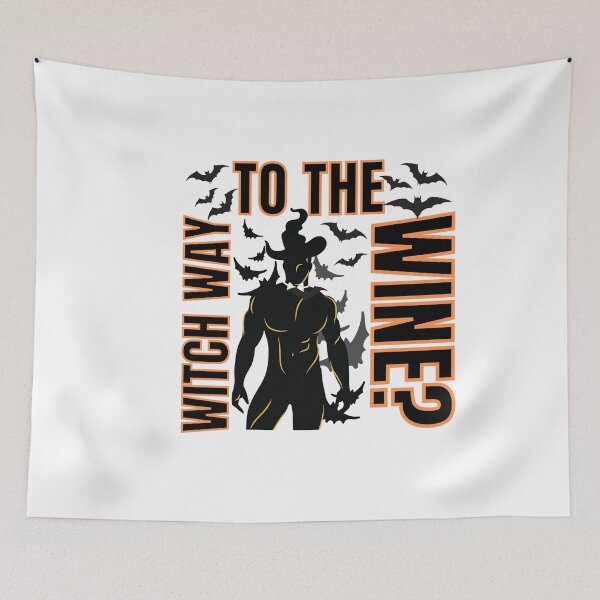 Item preview, Witch way to the wine? Funny Halloween wine drinking witch design. designed and sold by HROC.