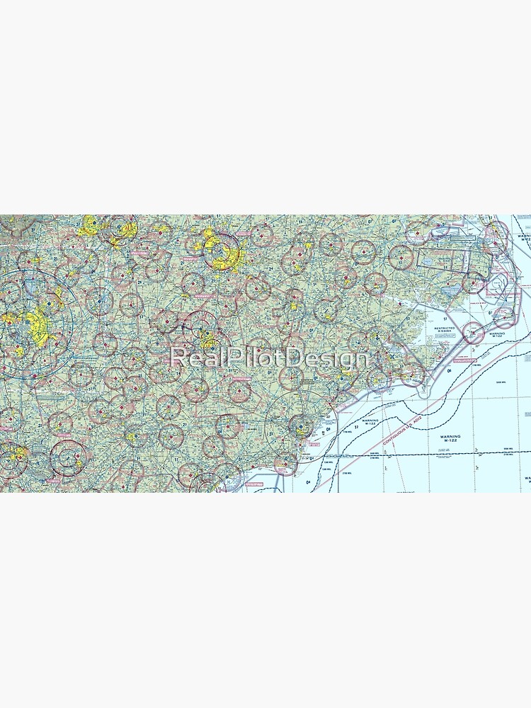 "Charlotte VFR Sectional Aeronautical Chart North Carolina Pilot Design