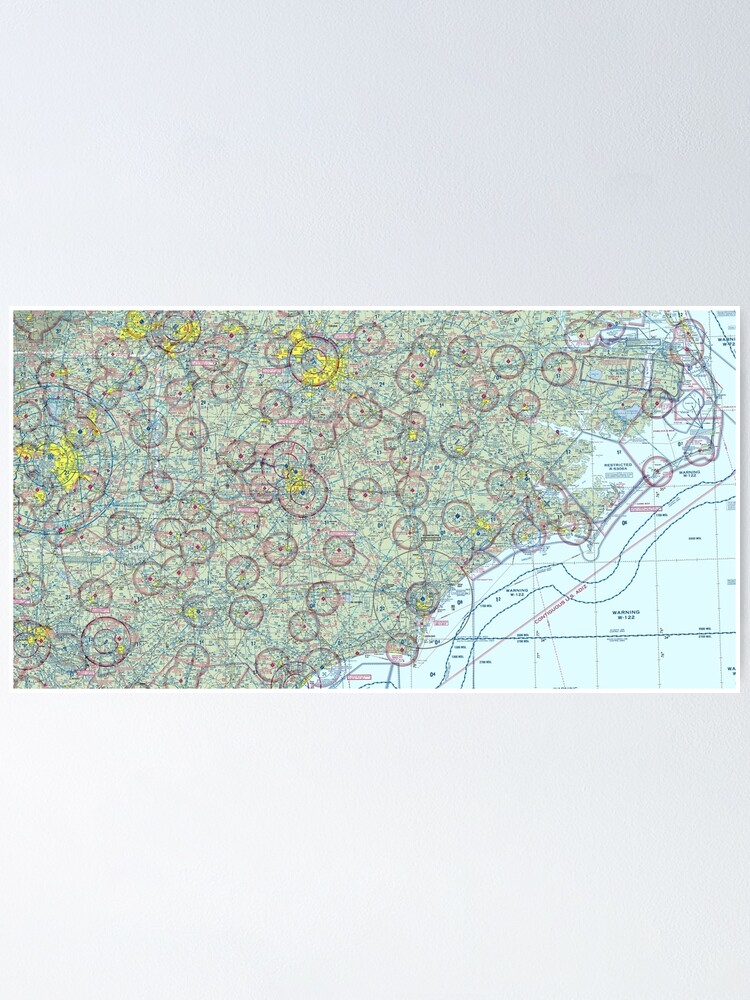 charlotte-vfr-sectional-aeronautical-chart-north-carolina-pilot-design