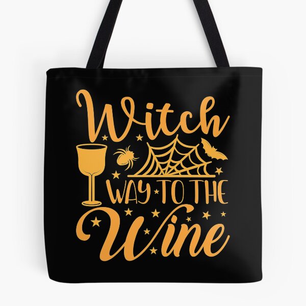Item preview, Witch way to the wine? Funny Halloween wine drinking witch design. designed and sold by HROC.