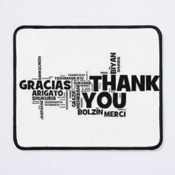 Item preview, Black and White thank you in many languages designed and sold by LiveToLearn.