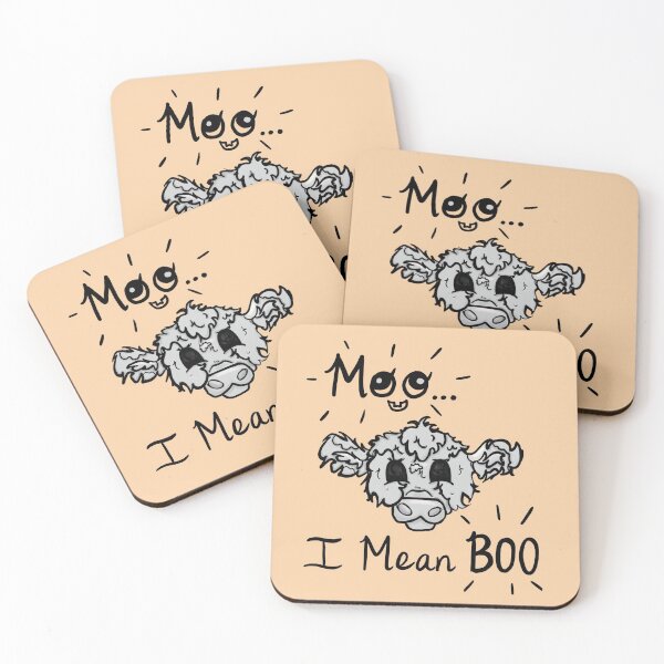 Item preview, Moo I mean Boo Ghost Cow designed and sold by BioLushGraphics.