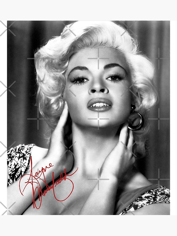 Poster Jayne Mansfield Blonde Bombshell Pin Up Des Années 1950 Vieux Hollywood Glamour Beauté