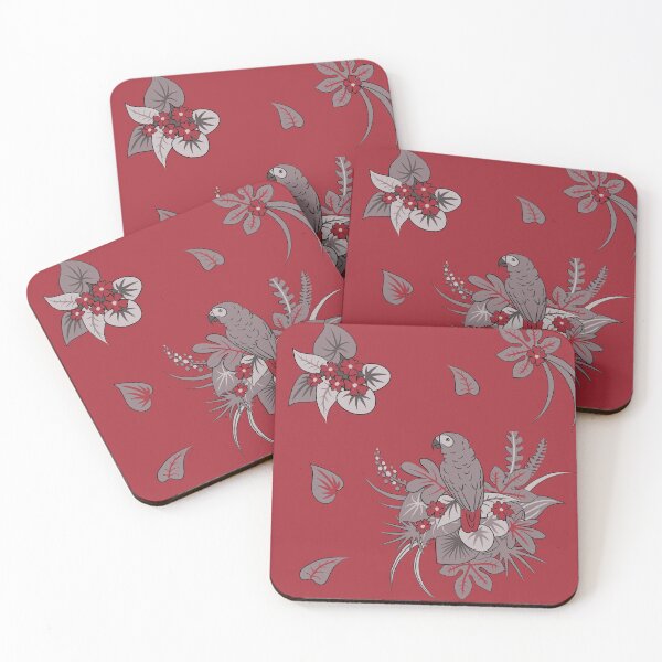 Item preview, African grey parrot pattern: red, large designed and sold by selfproclaimd.