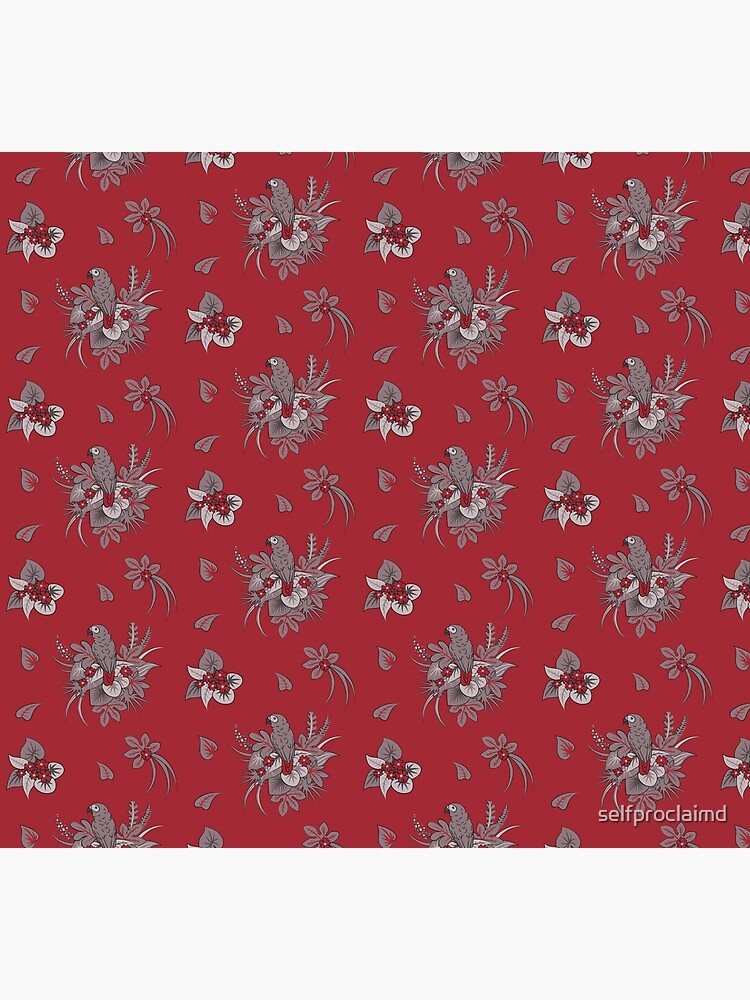 Disover African grey parrot pattern: red, large Socks