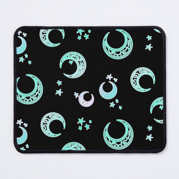 Item preview, Cresent moon pastel pattern stars Black Background designed and sold by melisssne.