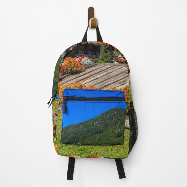 Item preview, Beautiful European garden with mountain and buildings designed and sold by LiveToLearn.
