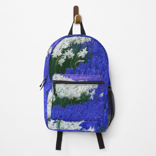 Item preview, Beautiful European garden with Blue and White flowers designed and sold by LiveToLearn.