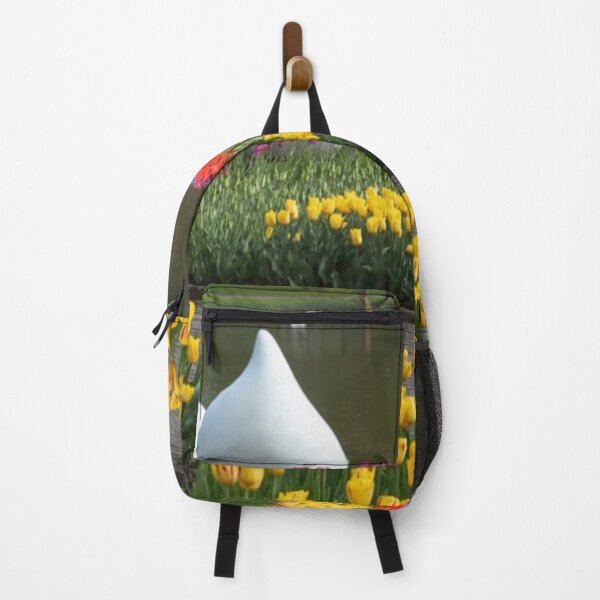 Item preview, Beautiful European garden with tulips, trees and a pond designed and sold by LiveToLearn.