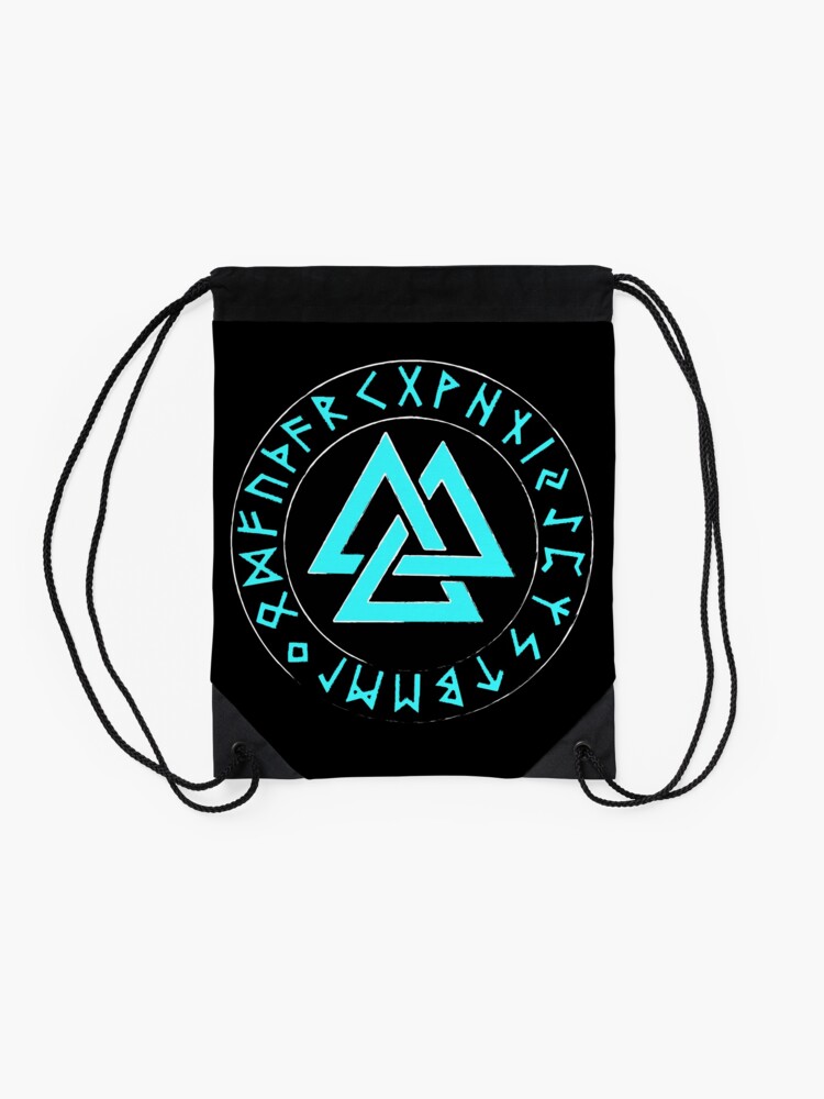 Alternate view of Viking Valknut Runes Drawstring Bag
