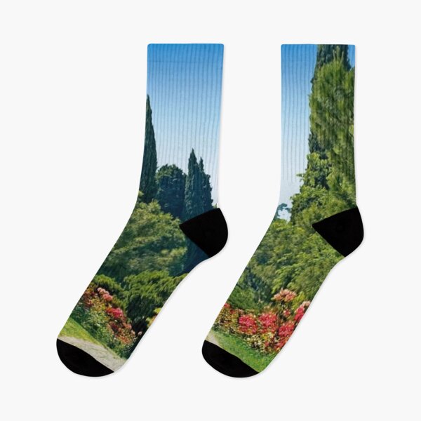 Item preview, Beautiful and relaxing European flowering garden in springtime with majestic castle and driveway designed and sold by LiveToLearn.