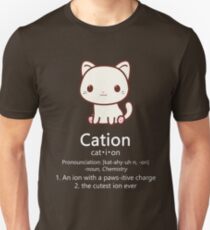 Cute Science Cat T-Shirt Kawaii Cation Chemistry Pawsitive Unisex T-Shirt