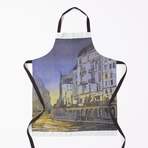 Item preview, Berlin Cathedral (Berliner Dom) in Berlin- Germany, Europe. Watercolor painting Berlin Germany church purple yellow art designed and sold by rfoxphoto.
