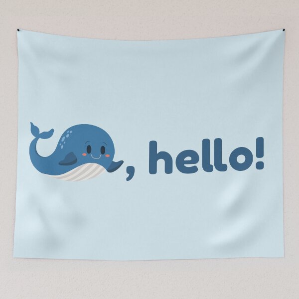 Item preview, Whale, hello! pun  designed and sold by punnylauren.