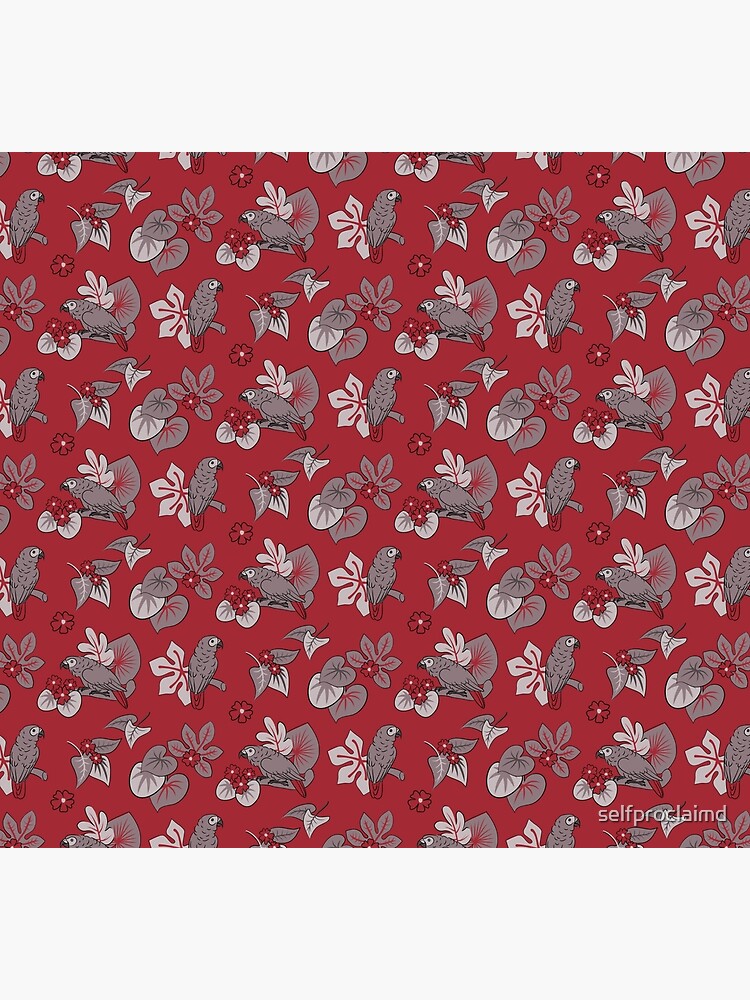 Disover African grey parrot pattern: red Socks