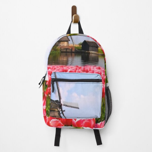 Item preview, Beautiful and relaxing European flowering garden in springtime with windmills, Tulips and a lake designed and sold by LiveToLearn.