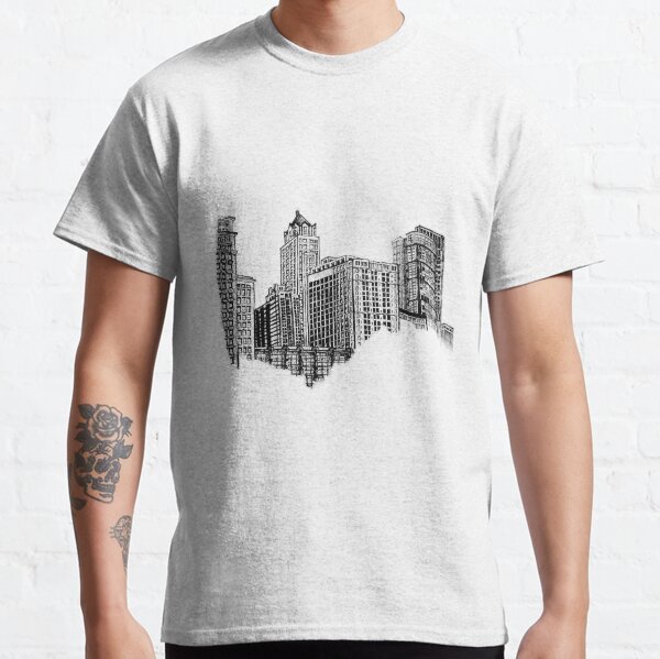 New York Skyline Ink Artwork Illustration Classic T-Shirt