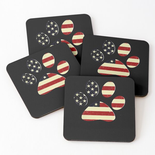 Item preview, Dog Paw Print Vintage American Flag Design designed and sold by BegayStore.