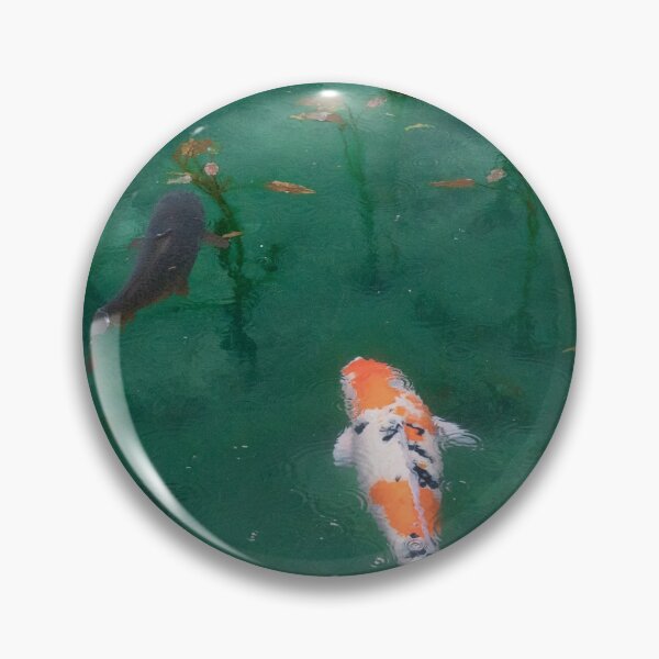 Item preview, Koi pond goldfish swimming painting scene designed and sold by PixieHollowShop.