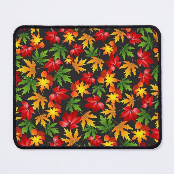 Item preview, PATTERN FALLING AUTUMN COLORED RED MAPLE LEAF designed and sold by samArtline.