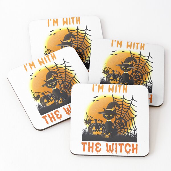 Item preview, Halloween Couple I'm With The Witch Cat designed and sold by Fabvity.