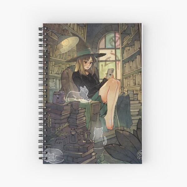 Checking Social Media Spiral Notebook