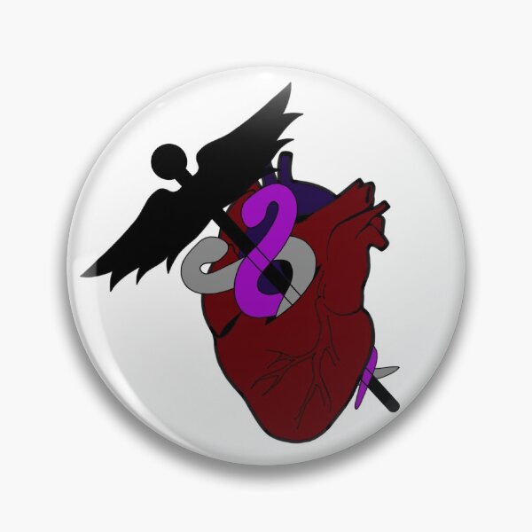 Item preview, Rod of Asclepius through heart, less brutal designed and sold by OberArt.