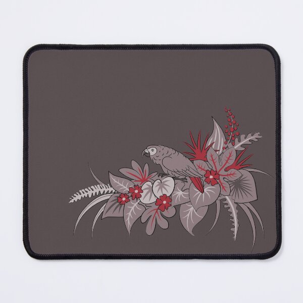 Item preview, African grey parrot: vignette 1 (dark grey) designed and sold by selfproclaimd.