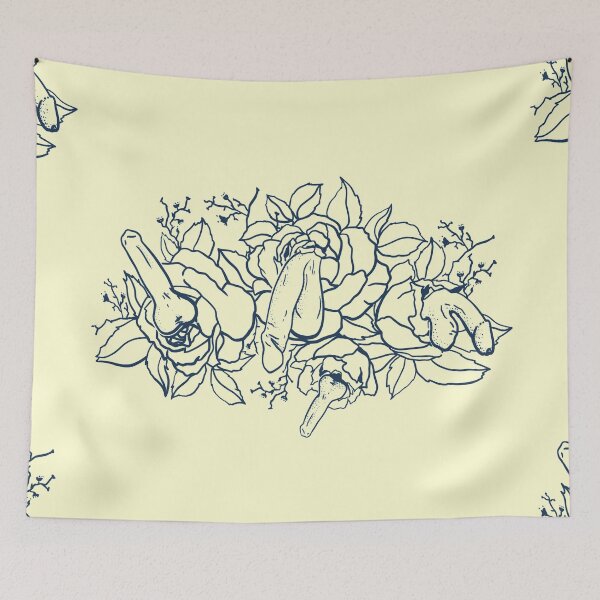Item preview, VINTAGE PENIS DICK ROSES FLORAL designed and sold by aydapadi.