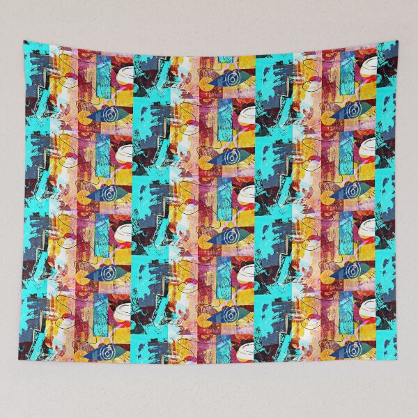 Item preview, AquaYellowRedAbstract designed and sold by FreshDonuts.