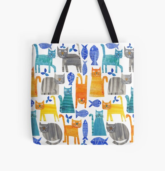 Crazy cats All Over Print Tote Bag
