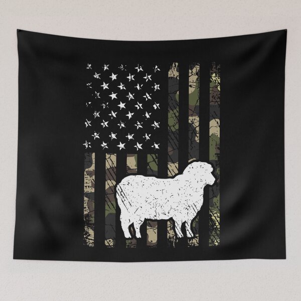 Item preview, Sheep Camouflage USA Flag designed and sold by rafaeltto.